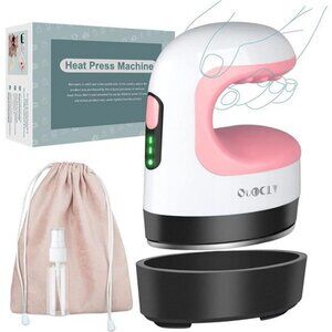 Mini Heat Press Machine, Mini Irons for Crafts, Portable Heat Press Easy (Pink)